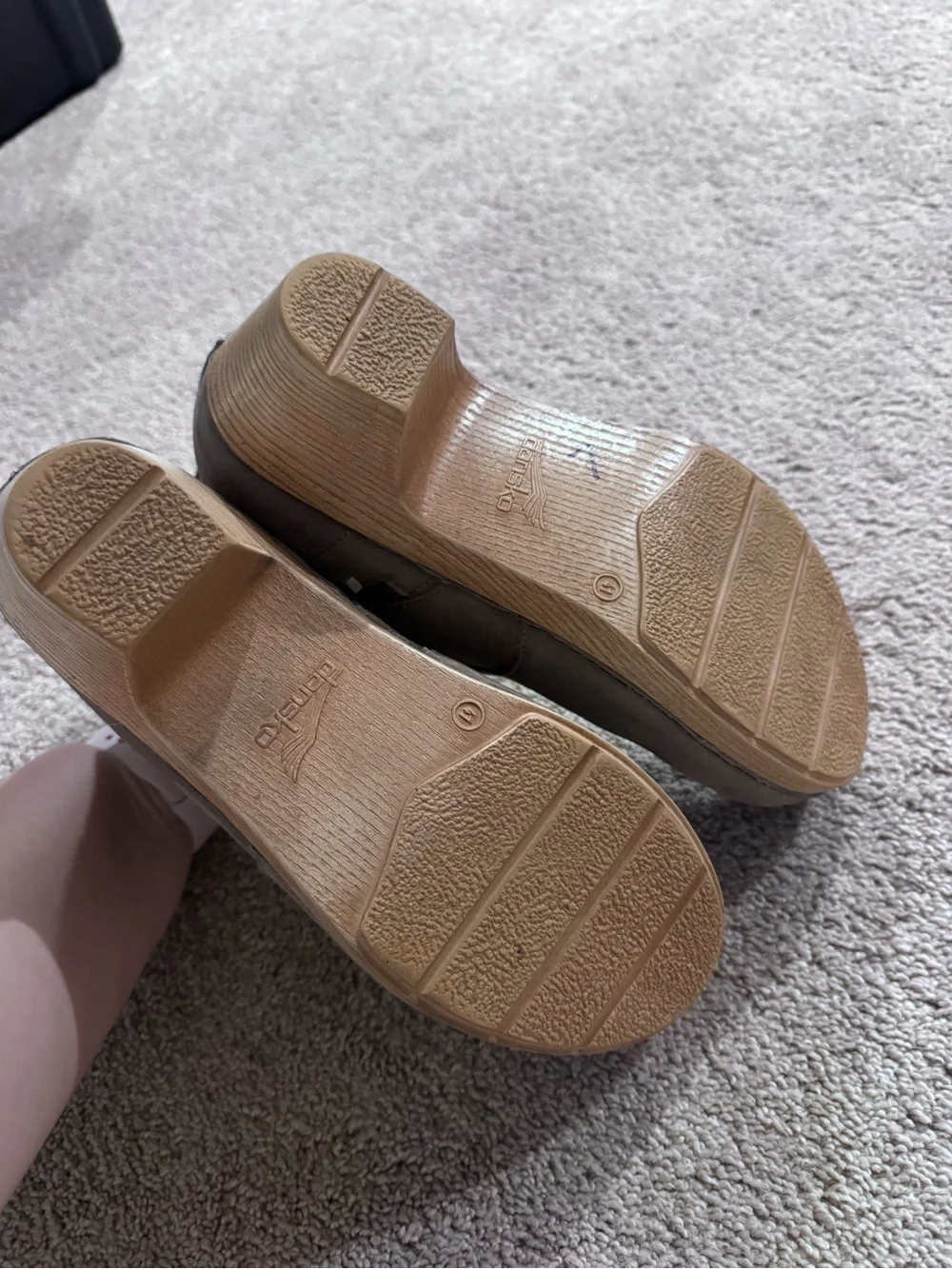 Dansko Gray Leather Ankle Booties Boots Block Heel Women’s US Size 10.5 - 11